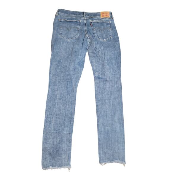 Levi's Skinny Distressed Raw Hem Denim Jeans 711 Size 31 - Picture 2 of 8